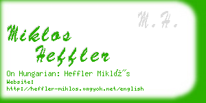 miklos heffler business card